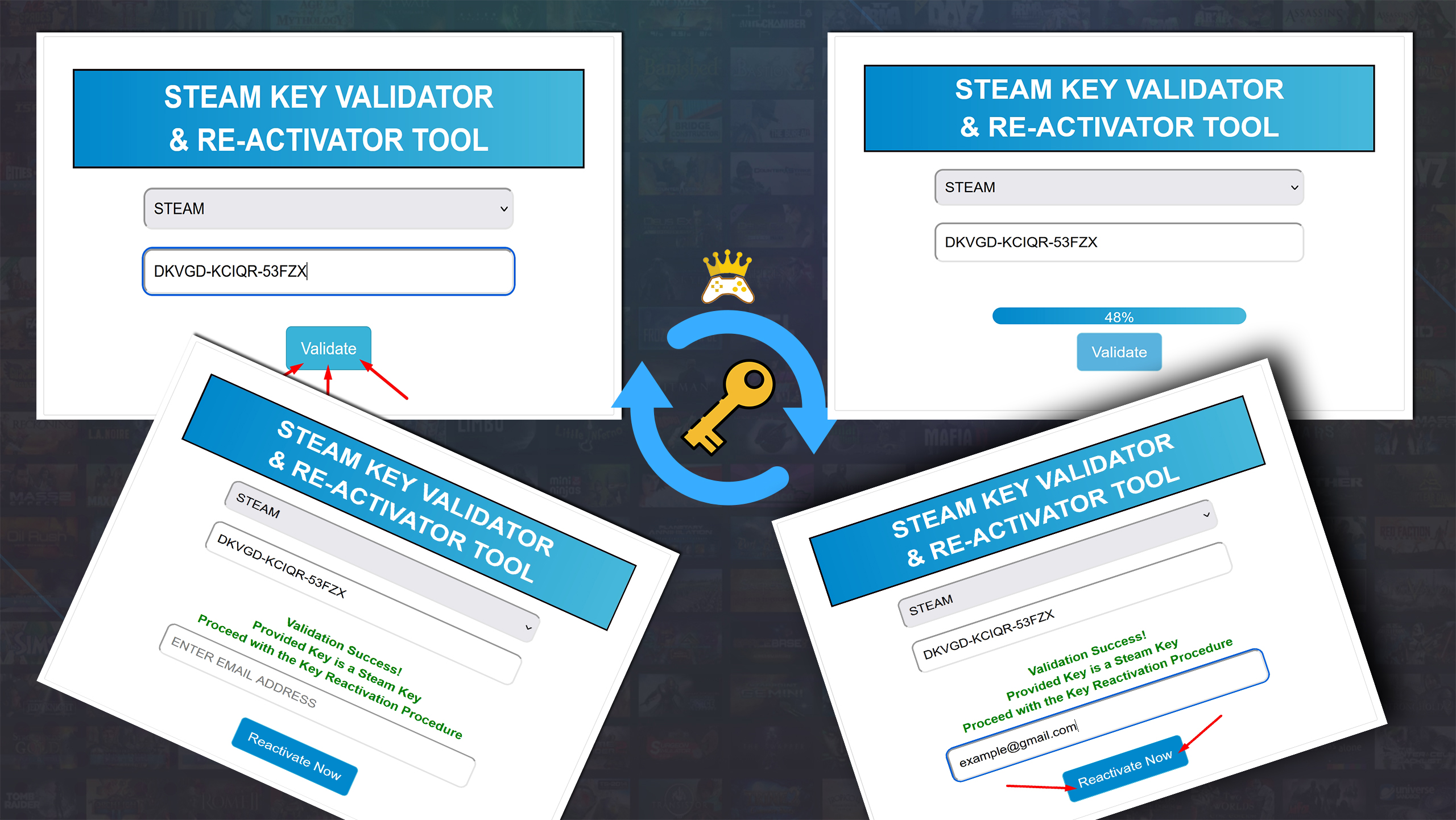 steam key validator screenshots