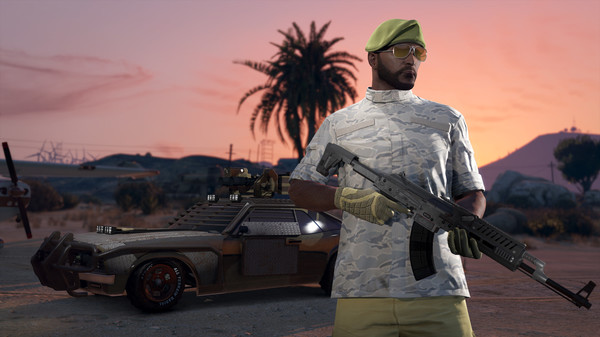 Grand Theft Auto V man with a gun